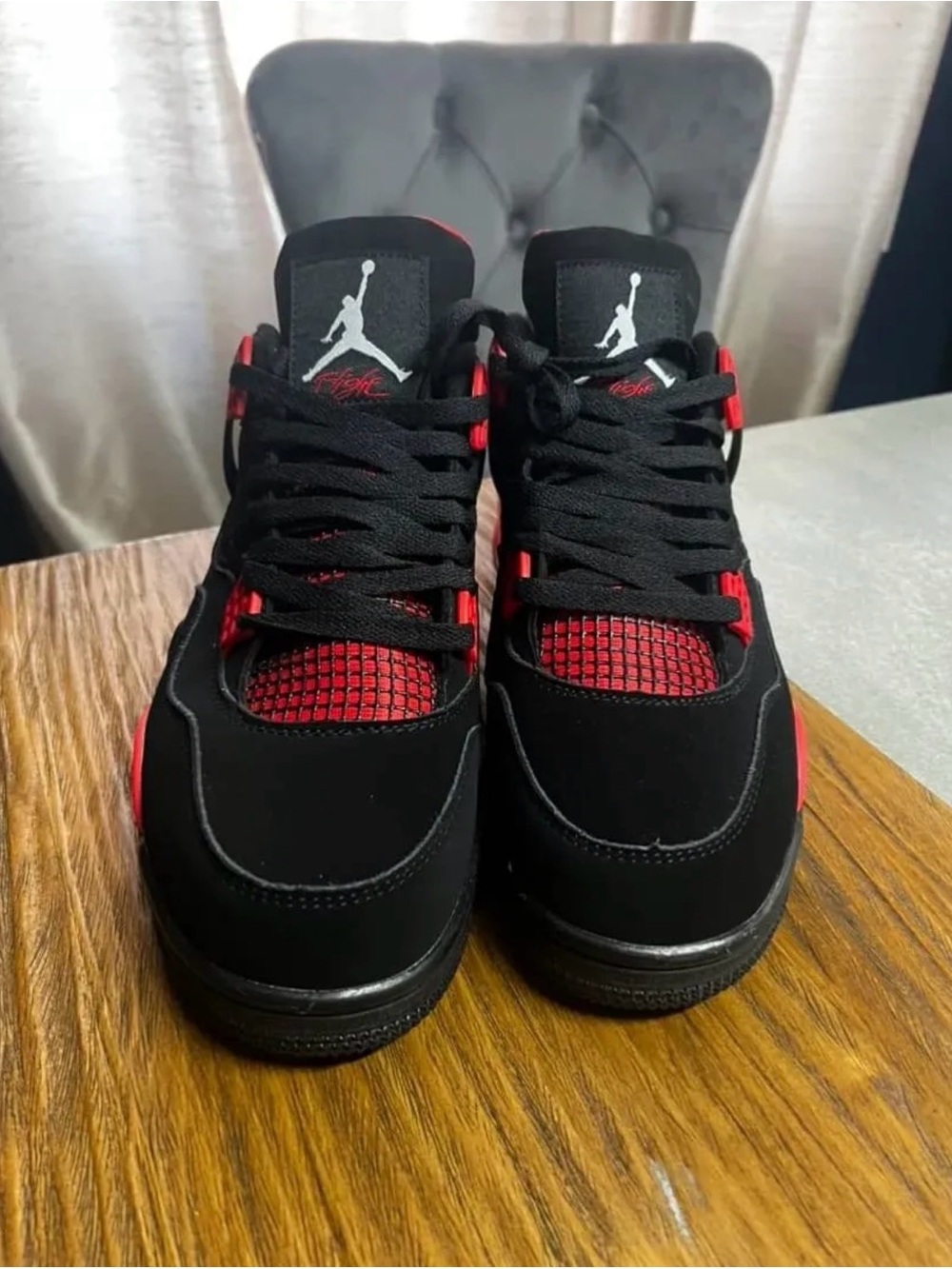 Air Jordan 4 Retro Red Thunder Black & Red Sneakers